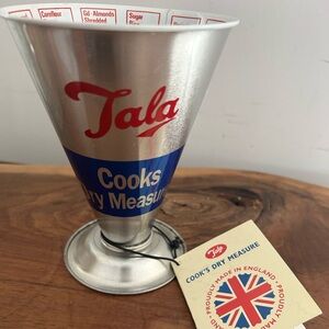 Tala Cook's Dry Measuring Baking Cup Tin Cone Metal Made In England - Excellent